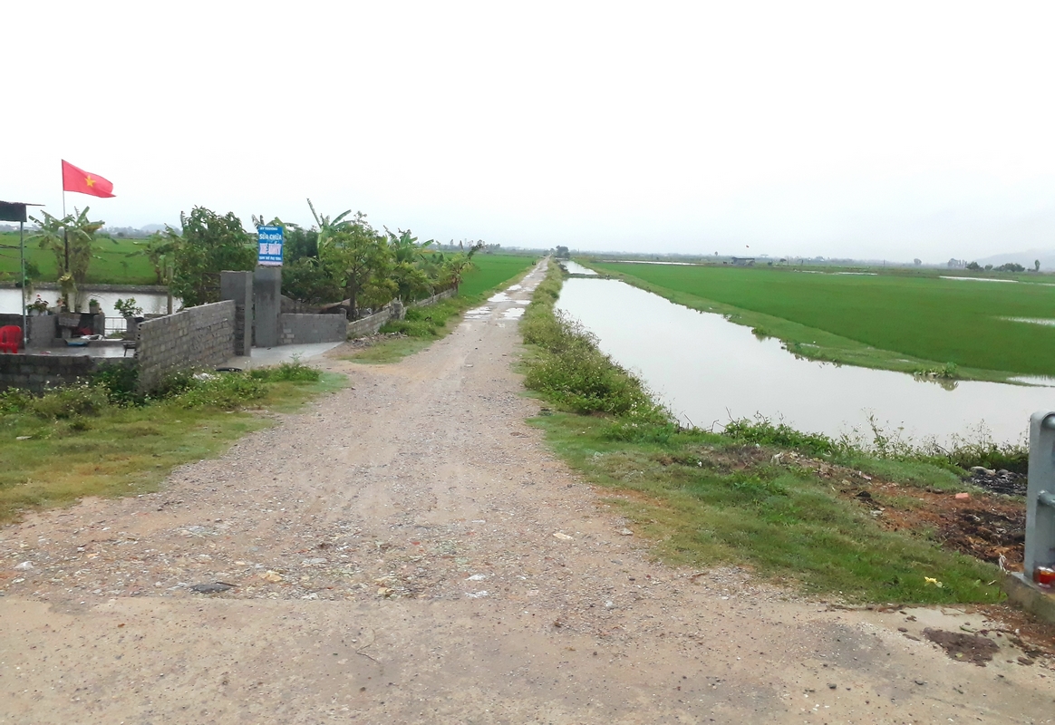 Tuyến đường từ Nhà Máy nước đi Hói Nồi, sông Mai Giang (ảnh Đức Vĩ)